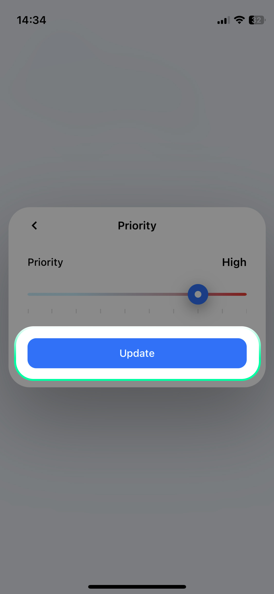 Apply your changed by **tapping the Update** button